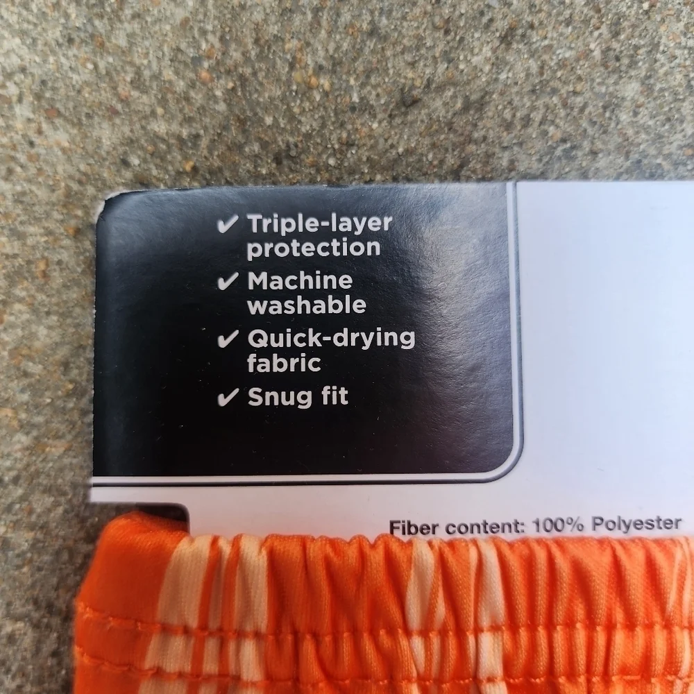 Swim School Swim Diaper Reusable Boy Orange Frog Graphic Size 6 Months 13-18lbs